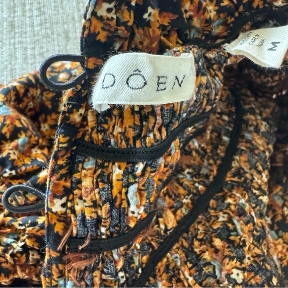 Doen Amoret Top in Noir Fleurs D'Avignon size Medium - Picture 13 of 14